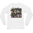 Cosy Sloth In Bookshelf With Plants Unisex Long Sleeve T-Shirt Cosy Sloth In Bookshelf With Plants Unisex Long Sleeve T-Shirt