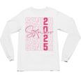 Cute Girls Women Class 2025 Graduation Senior Coquette Bow Unisex Long Sleeve T-Shirt