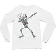 Dabbing Skeleton Nurse Halloween Graduation Unisex Long Sleeve T-Shirt