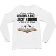 A Day Without Reading Is Like I Have No Idea Women Books Unisex Long Sleeve T-Shirt