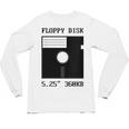 Floppy Disk Computer Nostalgia Fun PC Enthusiast History Unisex Long Sleeve T-Shirt