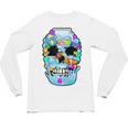 Frutiger Aero Aesthetic Tech Skull Computer Fishes Raglan Baseball Tee Unisex Long Sleeve T-Shirt