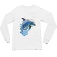 Frutiger Aero Splashy Dolphin Y2k Aesthetic Graphic Premium Unisex Long Sleeve T-Shirt