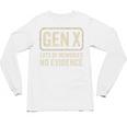 Gen X Lots Of Memories No Evidence Retro Nostalgia Premium Tri-Blend Unisex Long Sleeve T-Shirt