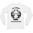 Go Away I'm Introverting Cat With Coffee Unisex Long Sleeve T-Shirt