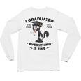 I Graduated Graduate Class 2025 Cat Graduation Unisex Long Sleeve T-Shirt