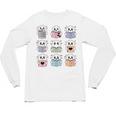 Halloween Ghosts Reading Books Pattern Spooky Kawaii Anime Unisex Long Sleeve T-Shirt