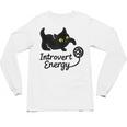 Introvert Energy Cat Love Cat Meme Unisex Long Sleeve T-Shirt