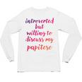 Introverted Willing To Discuss Papitese Introvert Unisex Long Sleeve T-Shirt Introverted Willing To Discuss Papitese Introvert Unisex Long Sleeve T-Shirt