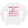 Introverted Willing To Discuss Standardbred Introvert Unisex Long Sleeve T-Shirt Introverted Willing To Discuss Standardbred Introvert Unisex Long Sleeve T-Shirt