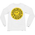 Be Kind Rewind Shirt Retro Nostalgia Sticker 80s 90s Tee Premium Tri-Blend Unisex Long Sleeve T-Shirt