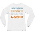 Leatherworking Now Minimal Socializing Introvert Vintage Unisex Long Sleeve T-Shirt