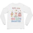 Little Miss 100 Days Smarter Cute Goose Reading Books Girls Unisex Long Sleeve T-Shirt Little Miss 100 Days Smarter Cute Goose Reading Books Girls Unisex Long Sleeve T-Shirt
