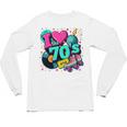 I Love The 70s Retro Cassette Roller Vinyl Disco Nostalgia Premium Tri-Blend Unisex Long Sleeve T-Shirt