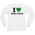 I Love Irish Exits St Patrick's Day Introvert Party Unisex Long Sleeve T-Shirt
