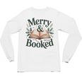 Merry And Booked Holiday Reading Winter Book Lover Premium Tri-Blend Unisex Long Sleeve T-Shirt