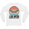 I Like Moths And Maybe 3 People Insect Moth Lovers Introvert Unisex Long Sleeve T-Shirt