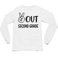 Peace Out Second Grade Last Day Of School Graduation Kids Unisex Long Sleeve T-Shirt