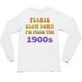 Please Slow Down I'm From The 1900s Retro Vintage 70 Premium Tri-Blend Unisex Long Sleeve T-Shirt