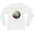Pluto Never Forget 1930-2006 Planet Space Science Nostalgia Premium Tri-Blend Unisex Long Sleeve T-Shirt