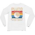 Pluto Never Forget Space Nostalgia Astronomy Humor Premium Tri-Blend Unisex Long Sleeve T-Shirt