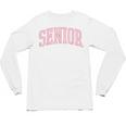 Preppy Varsity Pink Senior Graduation Unisex Long Sleeve T-Shirt