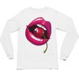 Rainbow Lips With a Cherry In The Mouth 80s Nostalgia Premium Tri-Blend Unisex Long Sleeve T-Shirt Rainbow Lips With a Cherry In The Mouth 80s Nostalgia Premium Tri-Blend Unisex Long Sleeve T-Shirt
