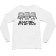 Retro Pager Squad Minimalist Monochrome Cartoon Nostalgia Unisex Long Sleeve T-Shirt
