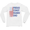 Retro Proud Coast Guard Dad Graduation Dad Usa Flag Outfit Unisex Long Sleeve T-Shirt
