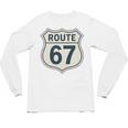Retro Route 67 Highway Sign Vintage Road Nostalgia Premium Tri-Blend Unisex Long Sleeve T-Shirt