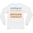 Running On Home Brewing Social Introvert Humor Vintage Unisex Long Sleeve T-Shirt