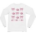 Senior 2025 Coquette Pink Bow Class Of 2025 Graduation Girls Unisex Long Sleeve T-Shirt