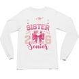 Senior 2026 Class Of 26 Coquette Pink Bow Graduation Sister Unisex Long Sleeve T-Shirt