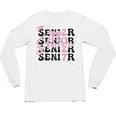 Senior 2027 Class Of 2027 Coquette Pink Bow Graduation 2027 Unisex Long Sleeve T-Shirt