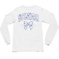 Senior Class Of 2026 Graduation Girly Floral Coquette Bow Unisex Long Sleeve T-Shirt