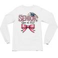 Senior Class Of 2027 Coquette Pink Bow Graduation 2027 Girls Unisex Long Sleeve T-Shirt