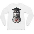 Siberian Husky Dog Graduation Cap Training School Graduate Men Women Kids Unisex Long Sleeve T-Shirt