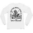 Smut Reader Skeleton Book Lover Dark Humor Art Premium Tri-Blend Unisex Long Sleeve T-Shirt