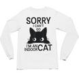 Sorry I Can't Go I'm An Indoor Cat Introvert Cats Unisex Long Sleeve T-Shirt