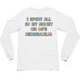 I Spent All My Money On 90's Memorabilia Nostalgia & Retro Premium Tri-Blend Unisex Long Sleeve T-Shirt