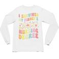 i Survived My Fiance's Nursing Degree Graduation Groovy Premium Unisex Long Sleeve T-Shirt