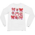Valentine Teacher Coquette Bow Pencil Heart Book Girl Women Unisex Long Sleeve T-Shirt