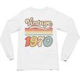 Vintage 1970 Birthday Retro Style 70's Born Nostalgia Outfit Premium Tri-Blend Unisex Long Sleeve T-Shirt