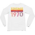 Vintage 1970 Retro Style 70's Born Nostalgia Vibes Birthday Premium Tri-Blend Unisex Long Sleeve T-Shirt
