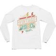 Vintage 1980 Retro Badge Decade Nostalgia Graphic Emblem Premium Tri-Blend Unisex Long Sleeve T-Shirt