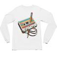 Vintage Cassette Tape And Pencil Nostalgia Party 70s 80s 90s Premium Unisex Long Sleeve T-Shirt