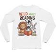 Wild About Reading Zoo Animals For Bookworm Book Reader Unisex Long Sleeve T-Shirt