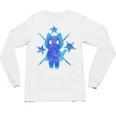 Yk2 Grunge Earthy Blue Cat With Stars Tomboy 90s Nostalgia Premium Tri-Blend Unisex Long Sleeve T-Shirt