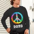 2023 Graduation Class Year Tie Dye Peace Sign Graduate Shirt Unisex Long Sleeve T-Shirt