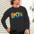 90s Retro Pop Art Rainbow Lips Nostalgia Costume 90s Unisex Long Sleeve T-Shirt